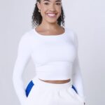 Women 2 Piece Sweats & Top Set White