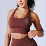 Woman 2 Piece Short Set Brown